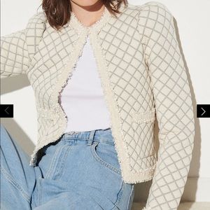 Sandro Quilted-effect cardigan Coat